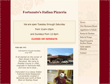 Tablet Screenshot of fortunatositalianpizzeria.com